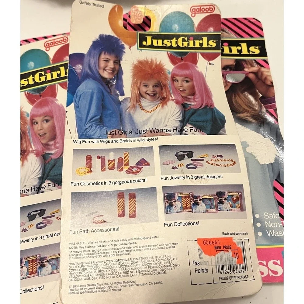 Just‎ Girls Galoob Lip Gloss Kit/nail Polish Kit lot Of (4) Vintage 1988